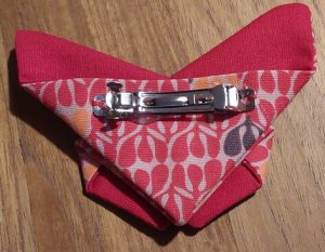barrette Papillons origami rouge 2