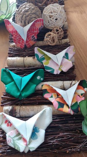 différents modèles Papillons origami
